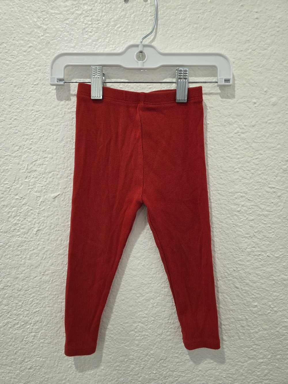Cat & Jack Bright Red Ribbed Leggings